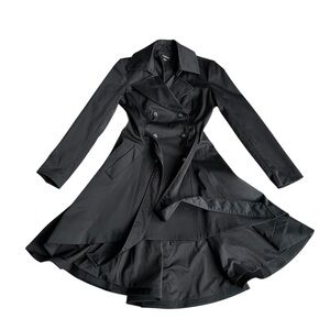 bebe -  Black Double-Breasted Women's Coat